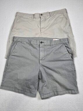Gap Mens 8" Shorts Size 38 Beige TWO PAIRS